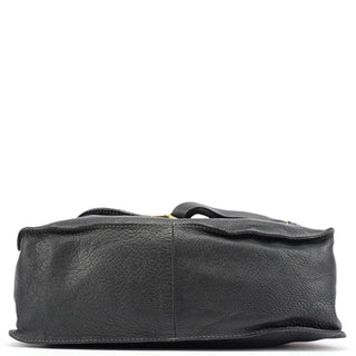 Chloe Black Leather Marcie Tote Bag