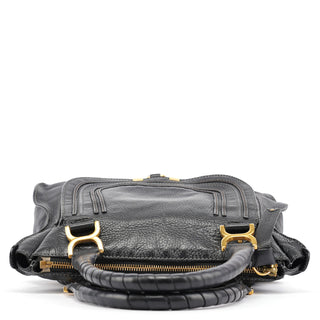 Chloe Black Leather Marcie Tote Bag