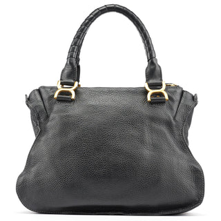 Chloe Black Leather Marcie Tote Bag