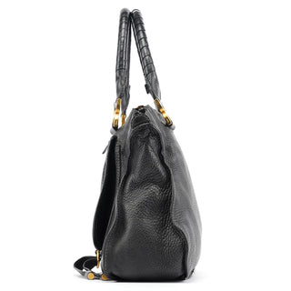 Chloe Black Leather Marcie Tote Bag