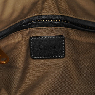 Chloe Black Leather Marcie Tote Bag