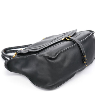 Chloe Black Leather Marcie Tote Bag