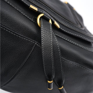 Chloe Black Leather Marcie Tote Bag