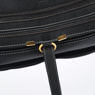 Chloe Black Leather Marcie Tote Bag