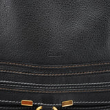 Chloe Black Leather Marcie Tote Bag