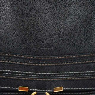 Chloe Black Leather Marcie Tote Bag