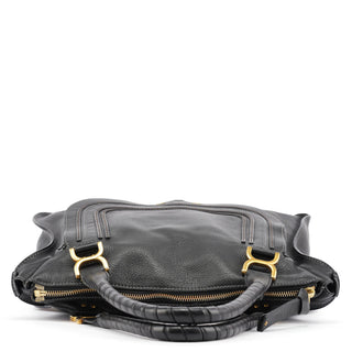 Chloe Black Leather Marcie Tote Bag