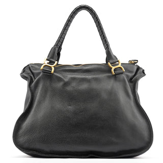 Chloe Black Leather Marcie Tote Bag