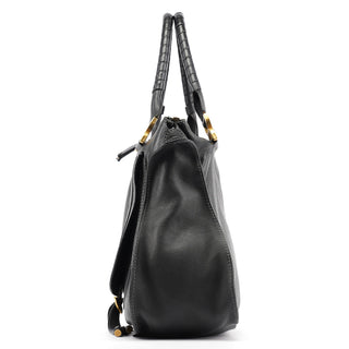 Chloe Black Leather Marcie Tote Bag