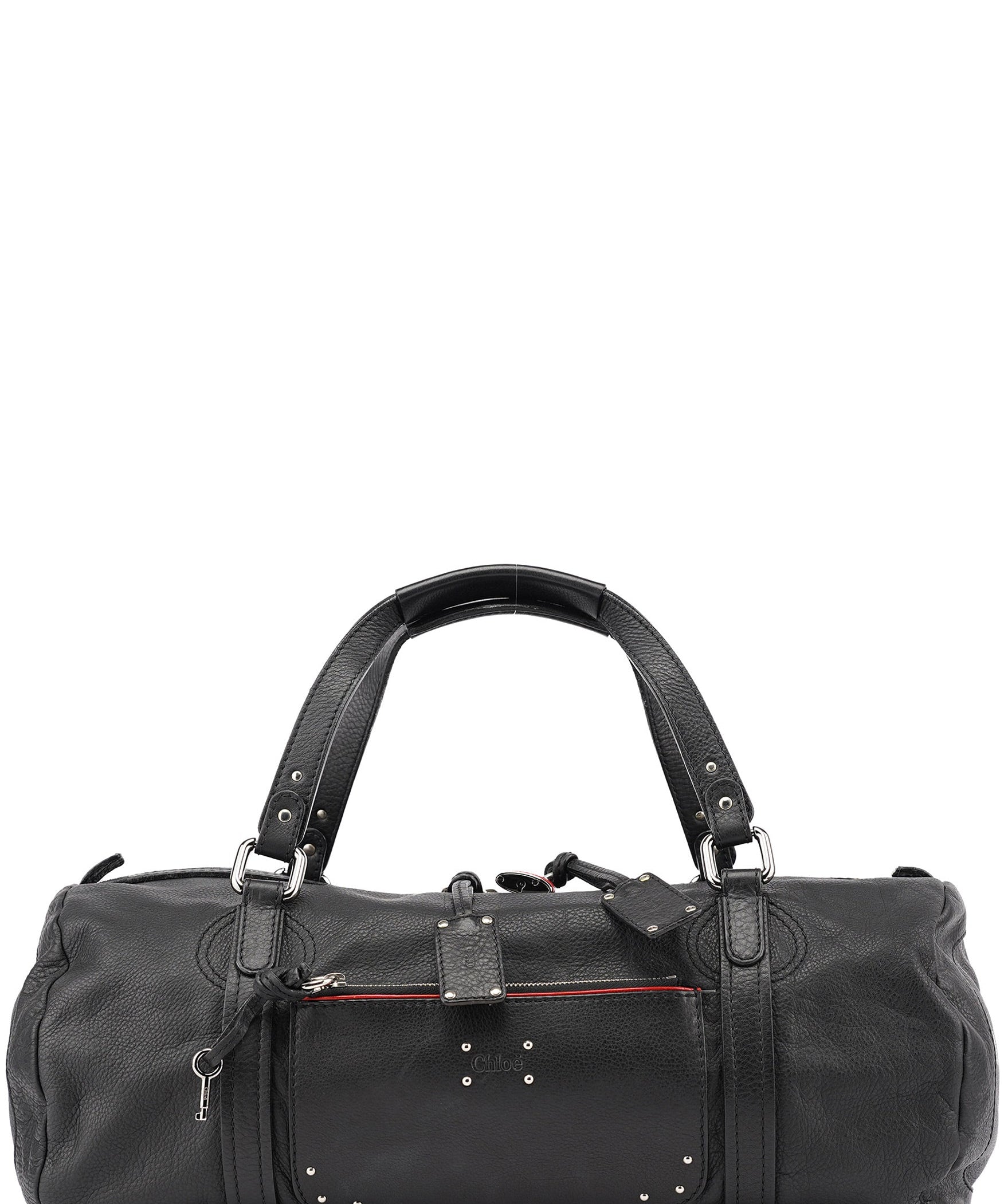 Chloé Black Leather Paddington Boston Bag