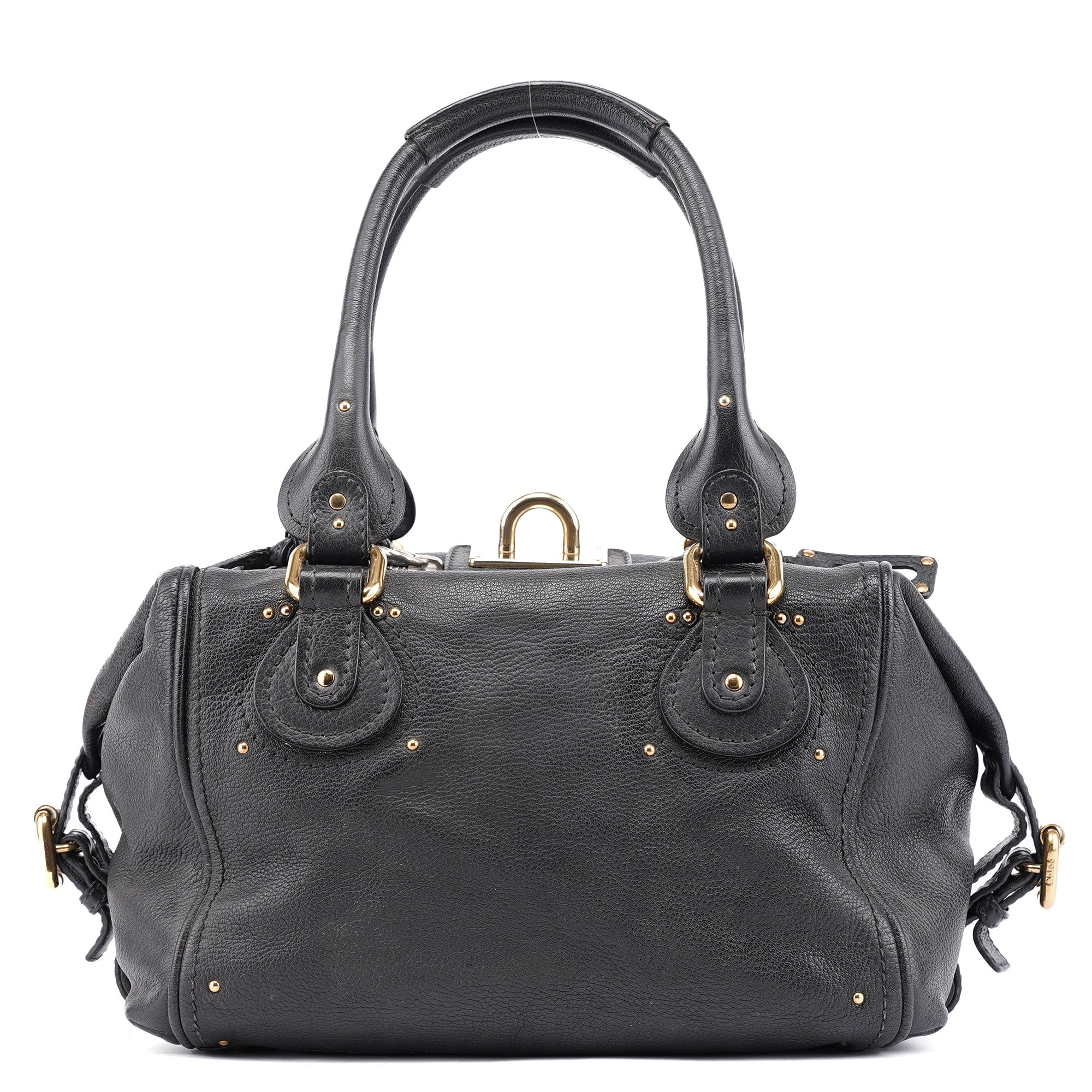 Chloé Black Leather Paddington Pocket Bag