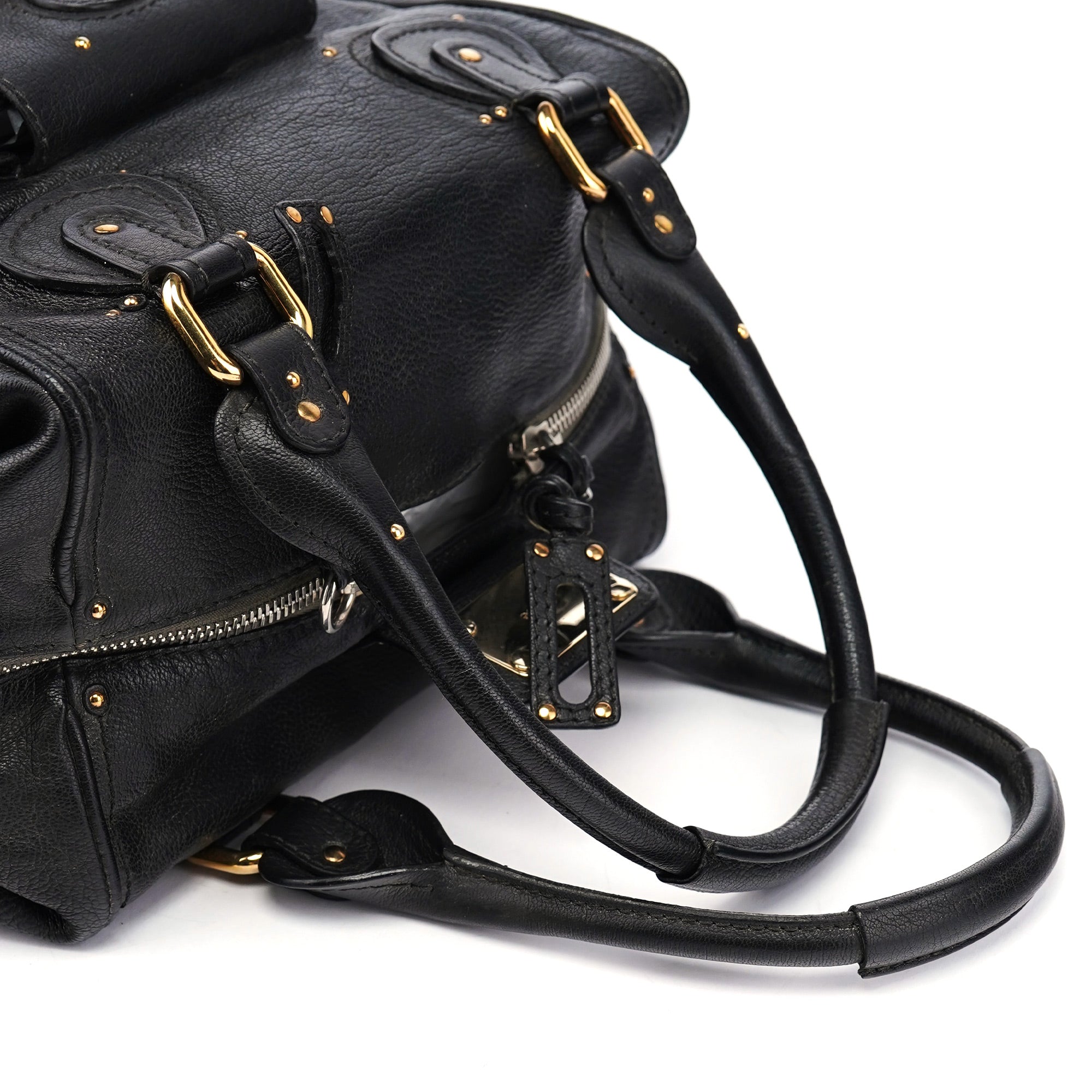 Chloé Black Leather Paddington Pocket Bag