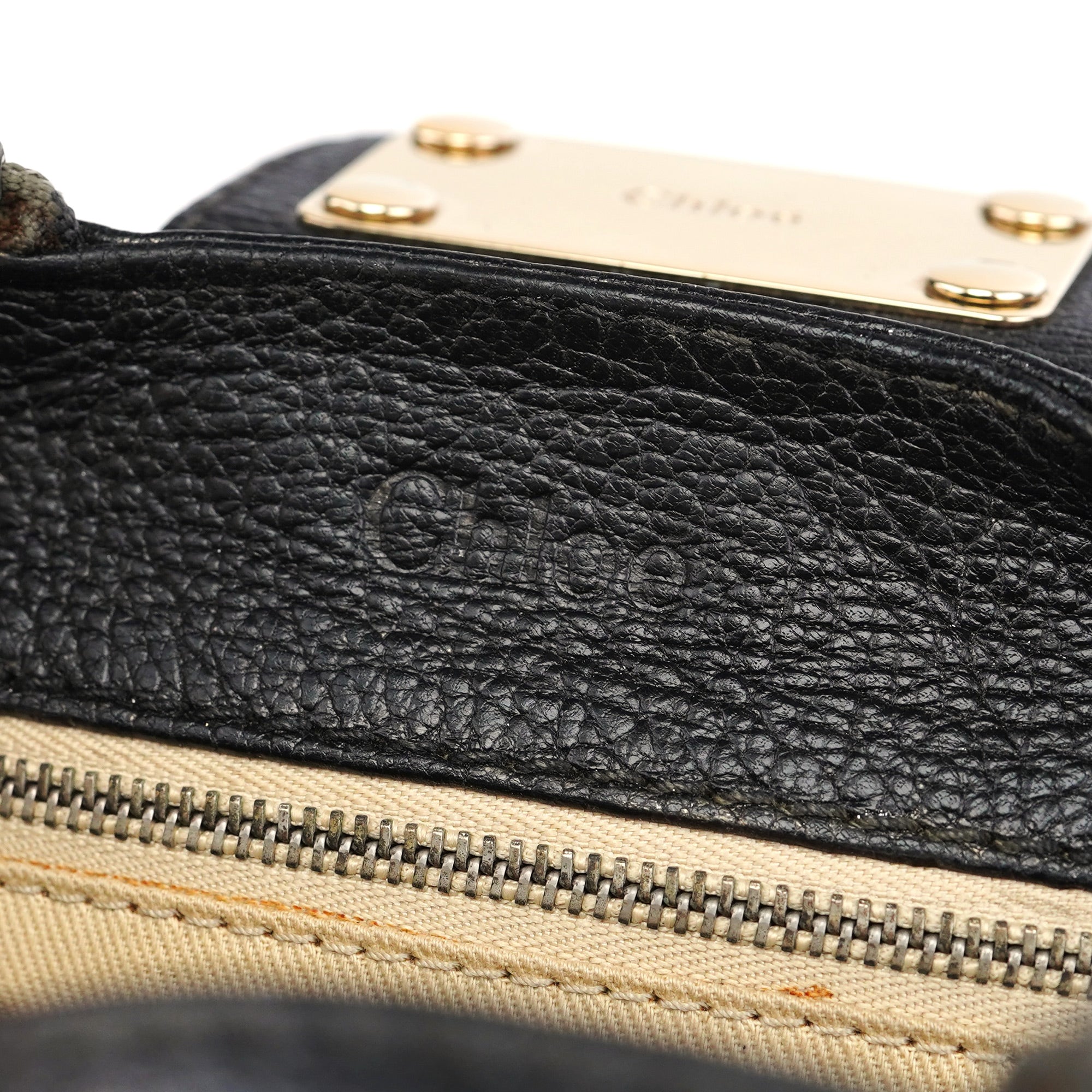 Chloé Black Leather Paddington Pocket Bag