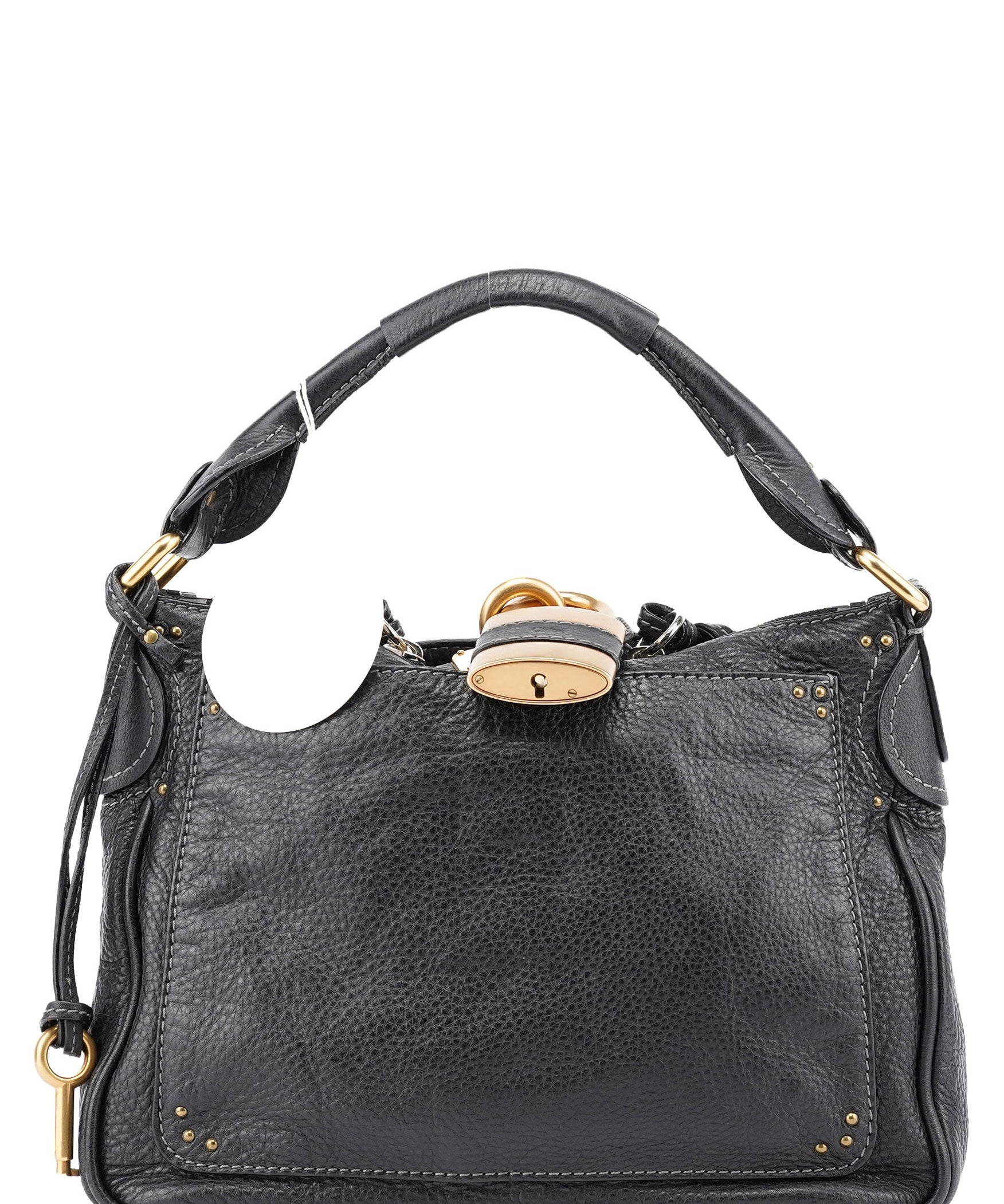 Chloé Black Leather Paddington Shoulder Bag