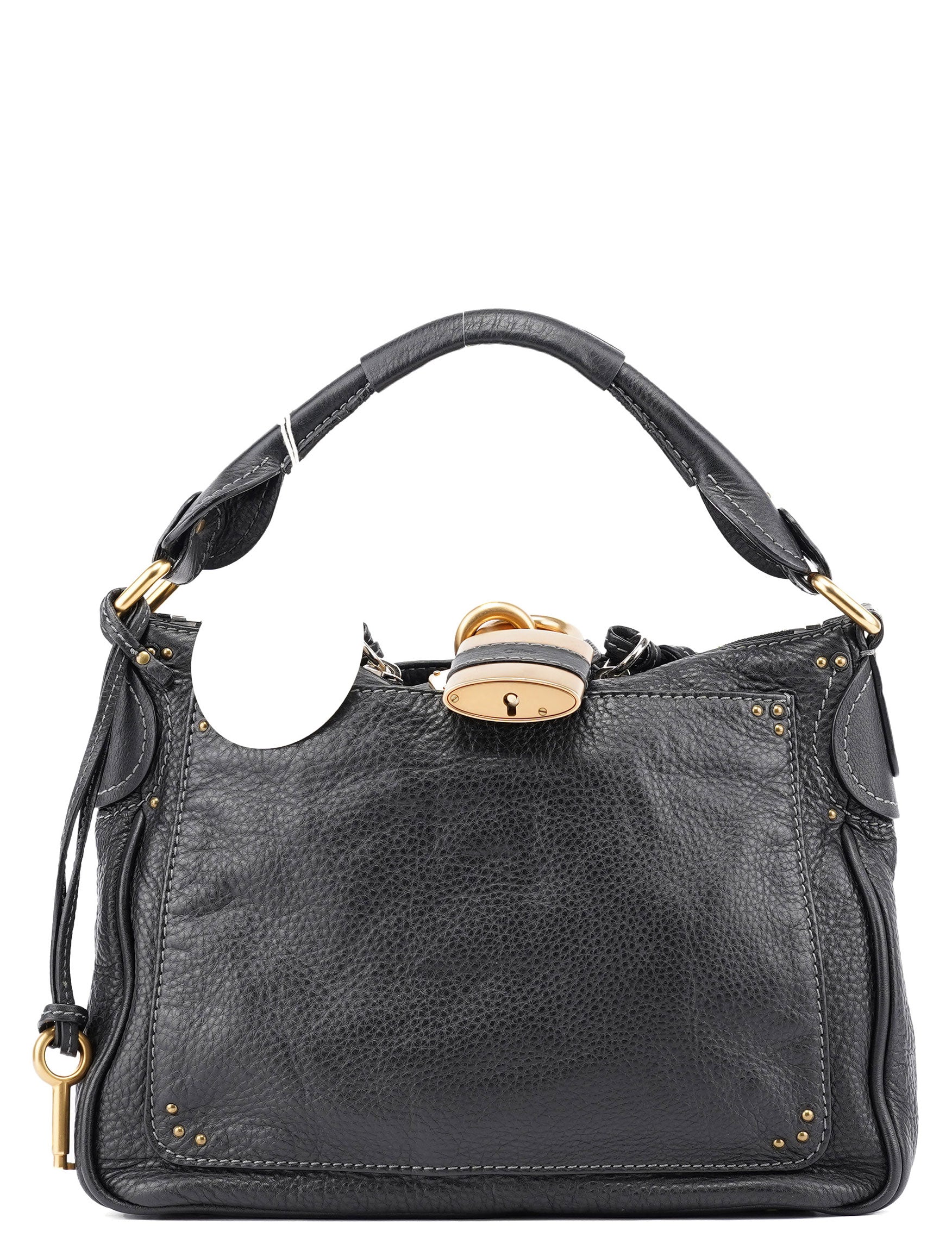 Chloé Black Leather Paddington Shoulder Bag