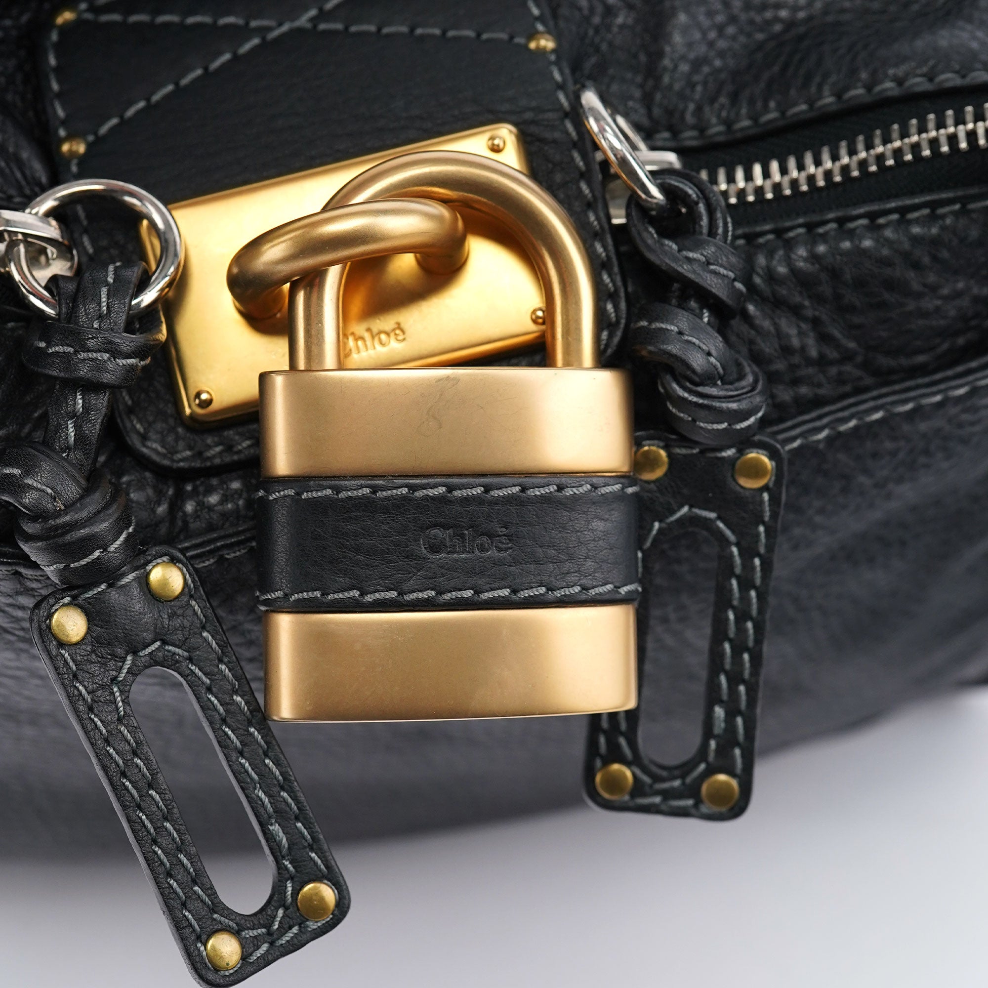 Chloé Black Leather Paddington Shoulder Bag