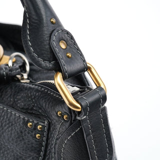 Chloé Black Leather Paddington Shoulder Bag