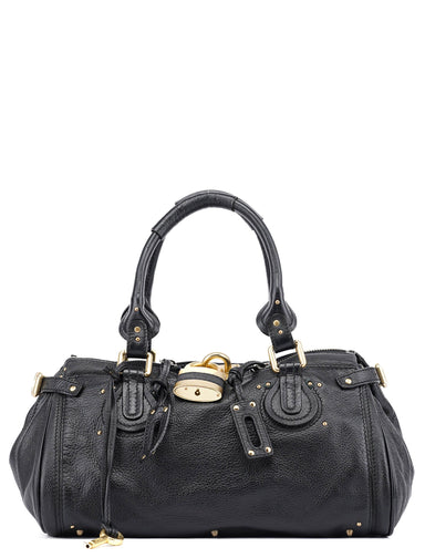 Chloé Black Leather Paddington Shoulder Bag