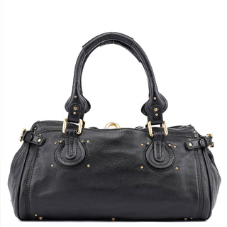 Chloé Black Leather Paddington Shoulder Bag