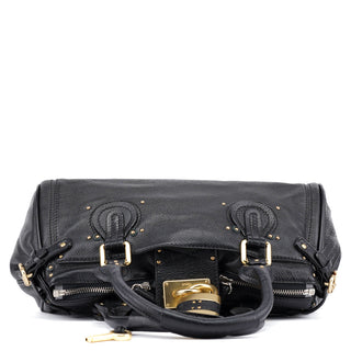 Chloé Black Leather Paddington Shoulder Bag