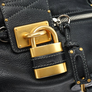 Chloé Black Leather Paddington Shoulder Bag