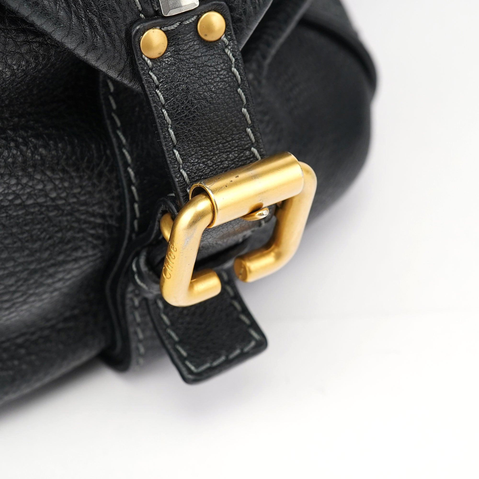 Chloé Sac porté épaule Paddington en cuir noir