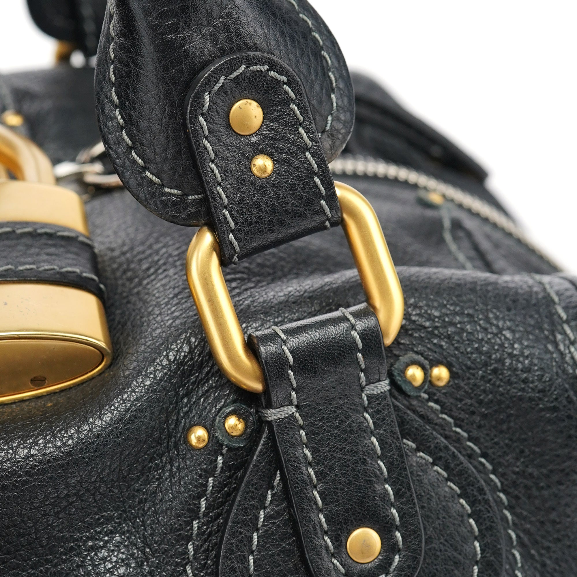 Chloé Sac porté épaule Paddington en cuir noir
