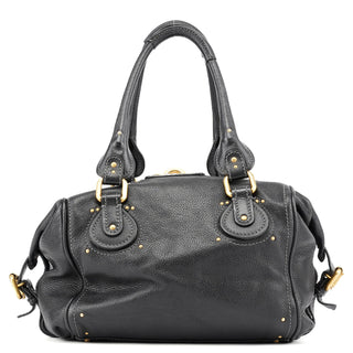 Chloé Black Leather Paddington Shoulder Bag