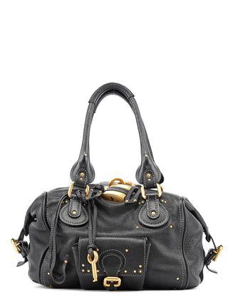 Chloé Black Leather Paddington Shoulder Bag