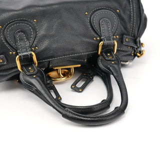 Chloé Black Leather Paddington Shoulder Bag