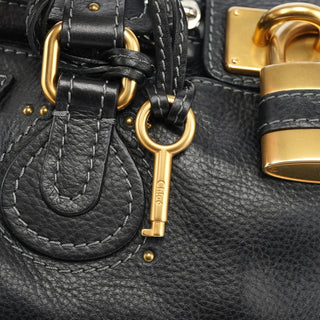 Chloé Black Leather Paddington Shoulder Bag