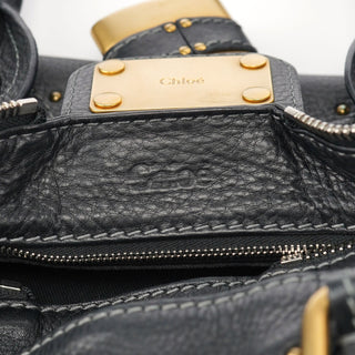 Chloé Black Leather Paddington Shoulder Bag