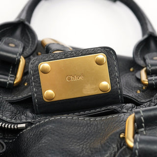 Chloé Black Leather Paddington Shoulder Bag