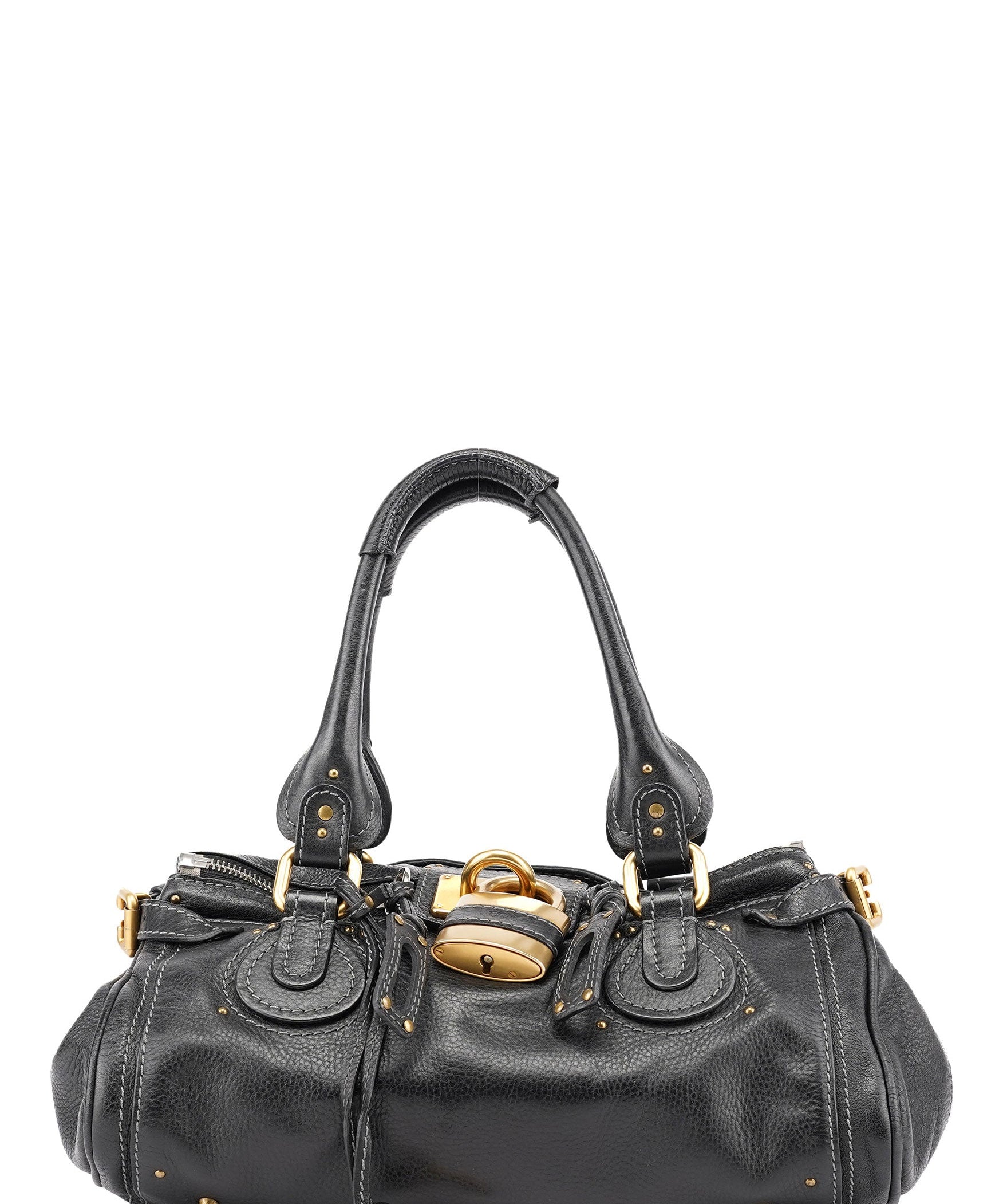 Chloé Black Leather Paddington Shoulder Bag