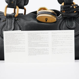 Chloe Black Leather Paddington Shoulder Bag