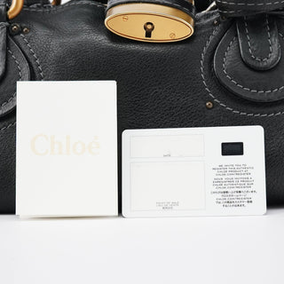 Chloe Black Leather Paddington Shoulder Bag