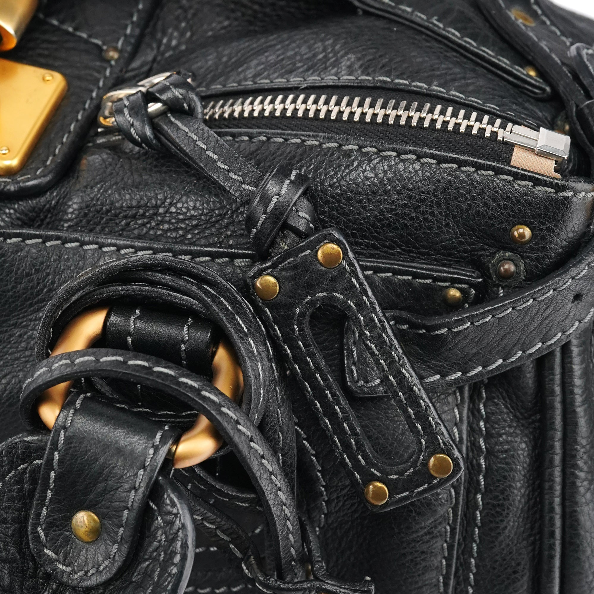Chloe Black Leather Paddington Shoulder Bag