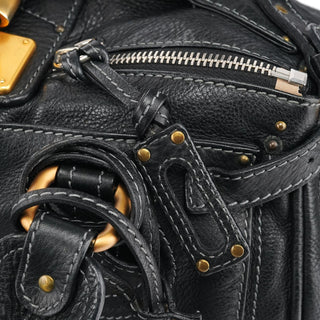 Chloe Black Leather Paddington Shoulder Bag