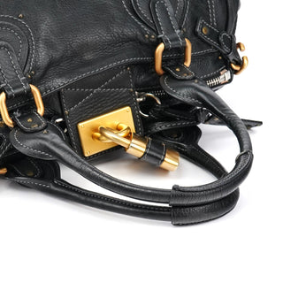 Chloe Black Leather Paddington Shoulder Bag