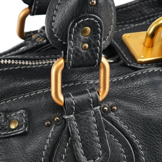 Chloe Black Leather Paddington Shoulder Bag