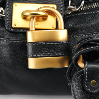 Chloe Black Leather Paddington Shoulder Bag