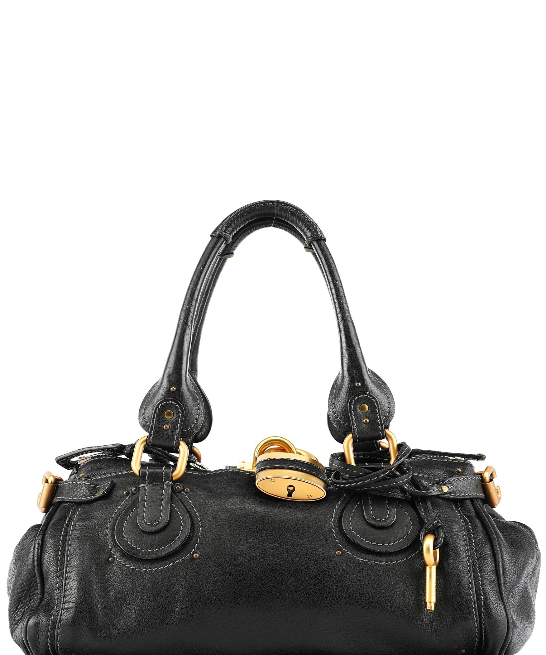 Chloe Black Leather Paddington Shoulder Bag