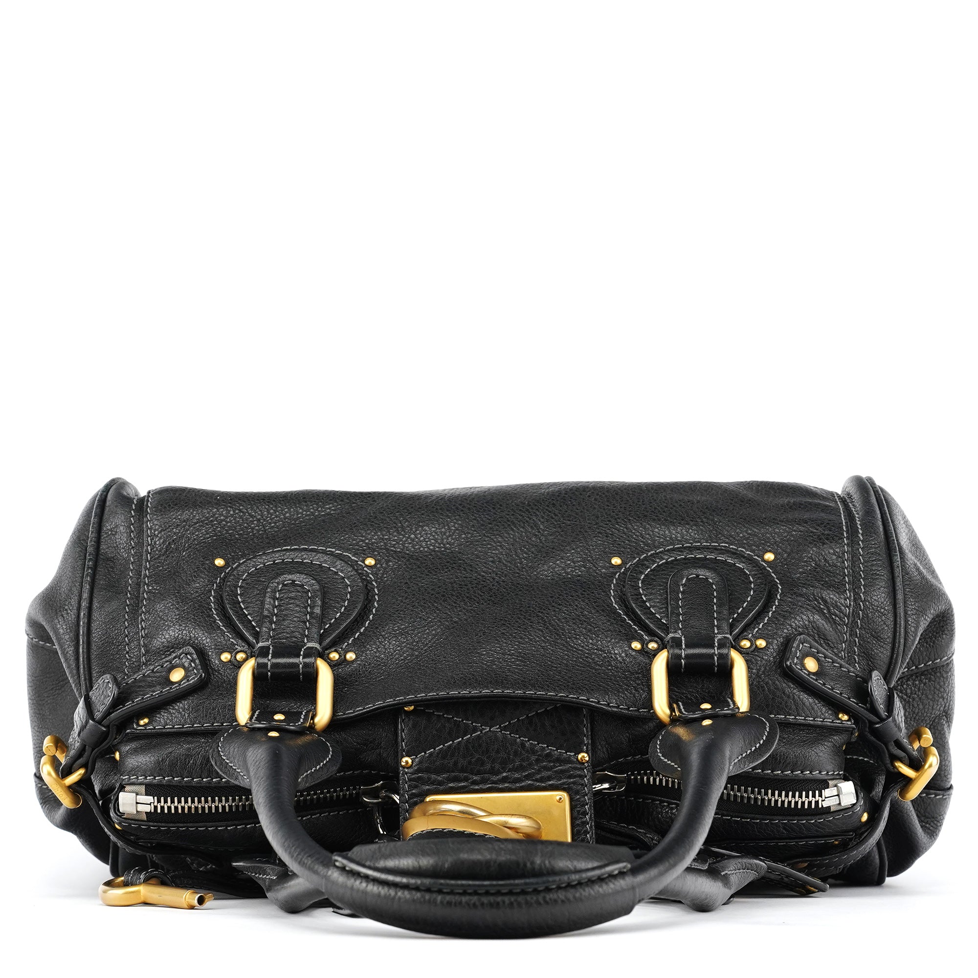 Chloe Black Leather Paddington Shoulder Bag