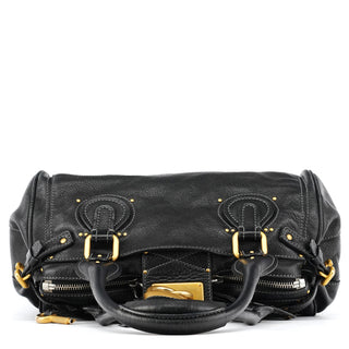 Chloe Black Leather Paddington Shoulder Bag