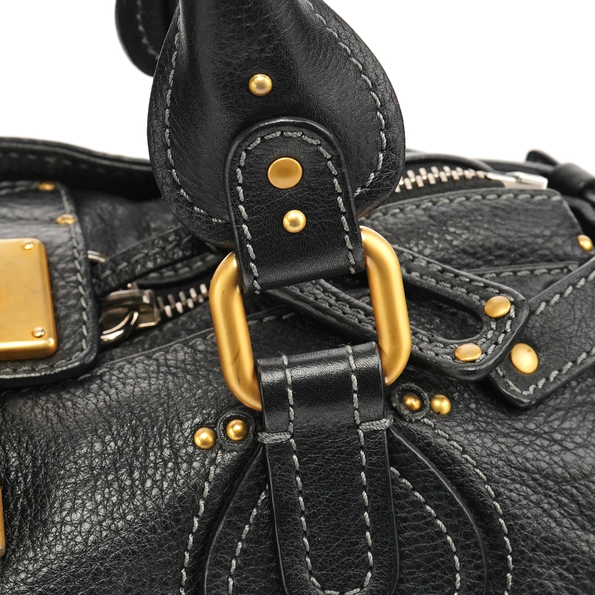 Chloe Black Leather Paddington Shoulder Bag