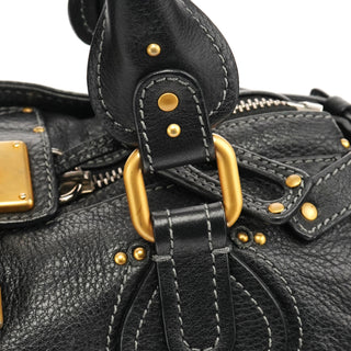 Chloe Black Leather Paddington Shoulder Bag