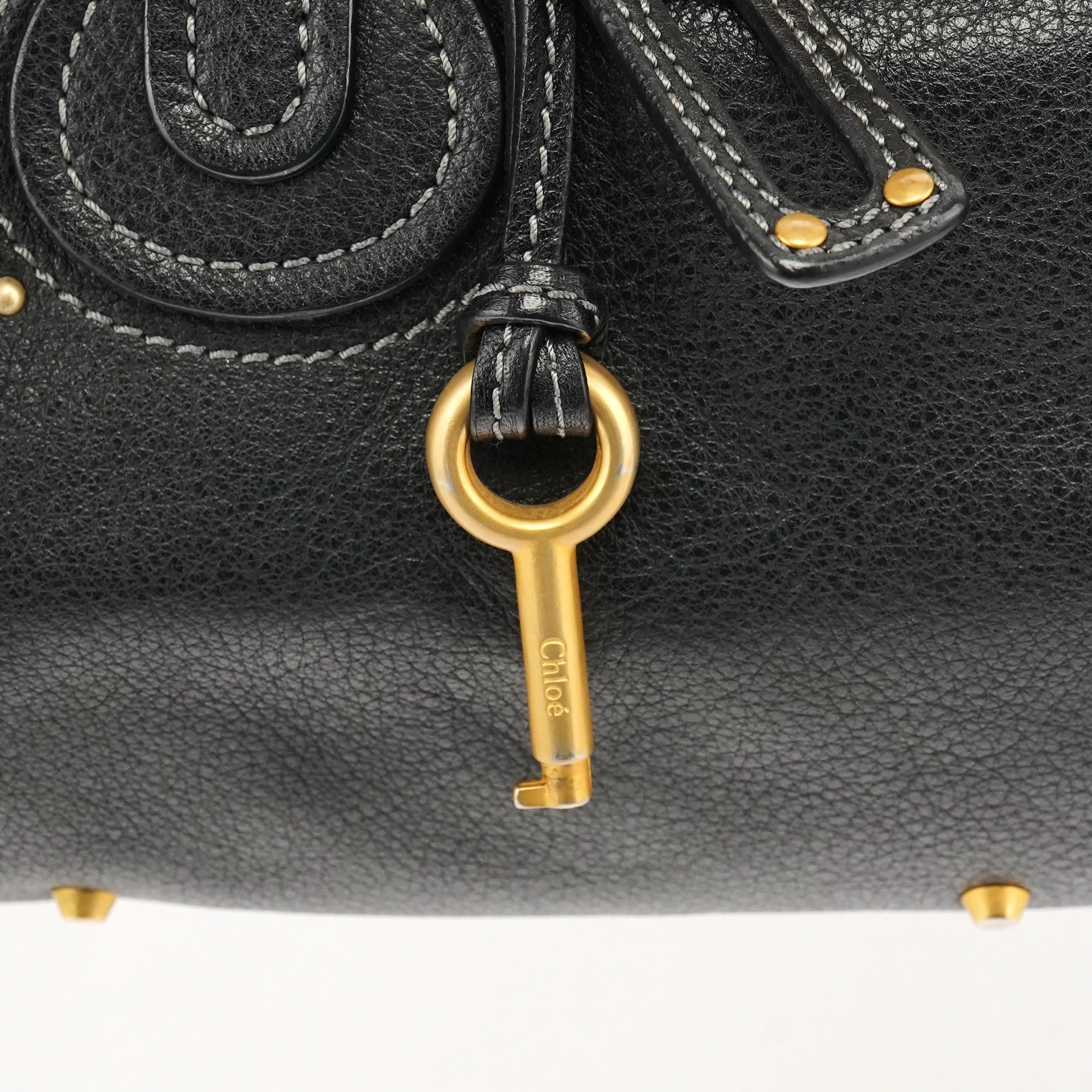 Chloe Black Leather Paddington Shoulder Bag