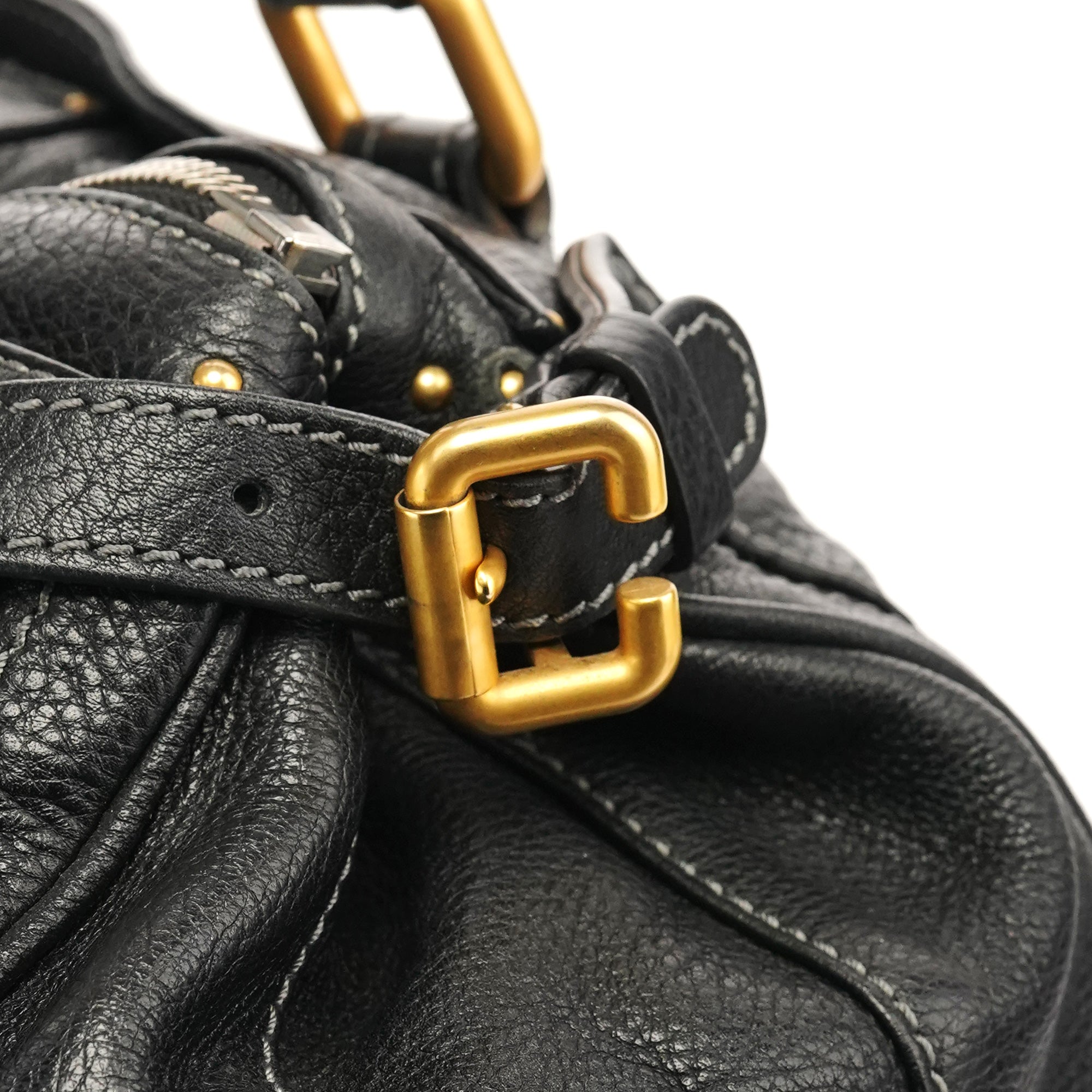 Chloe Black Leather Paddington Shoulder Bag