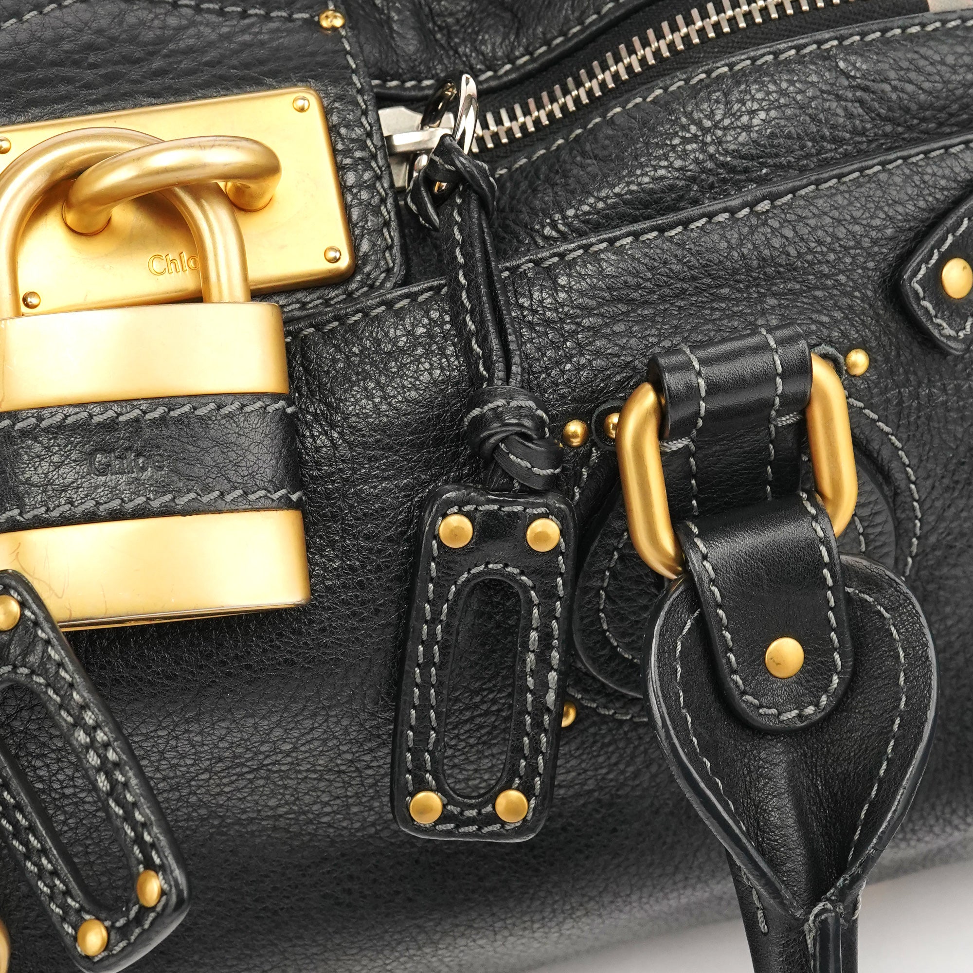 Chloe Black Leather Paddington Shoulder Bag