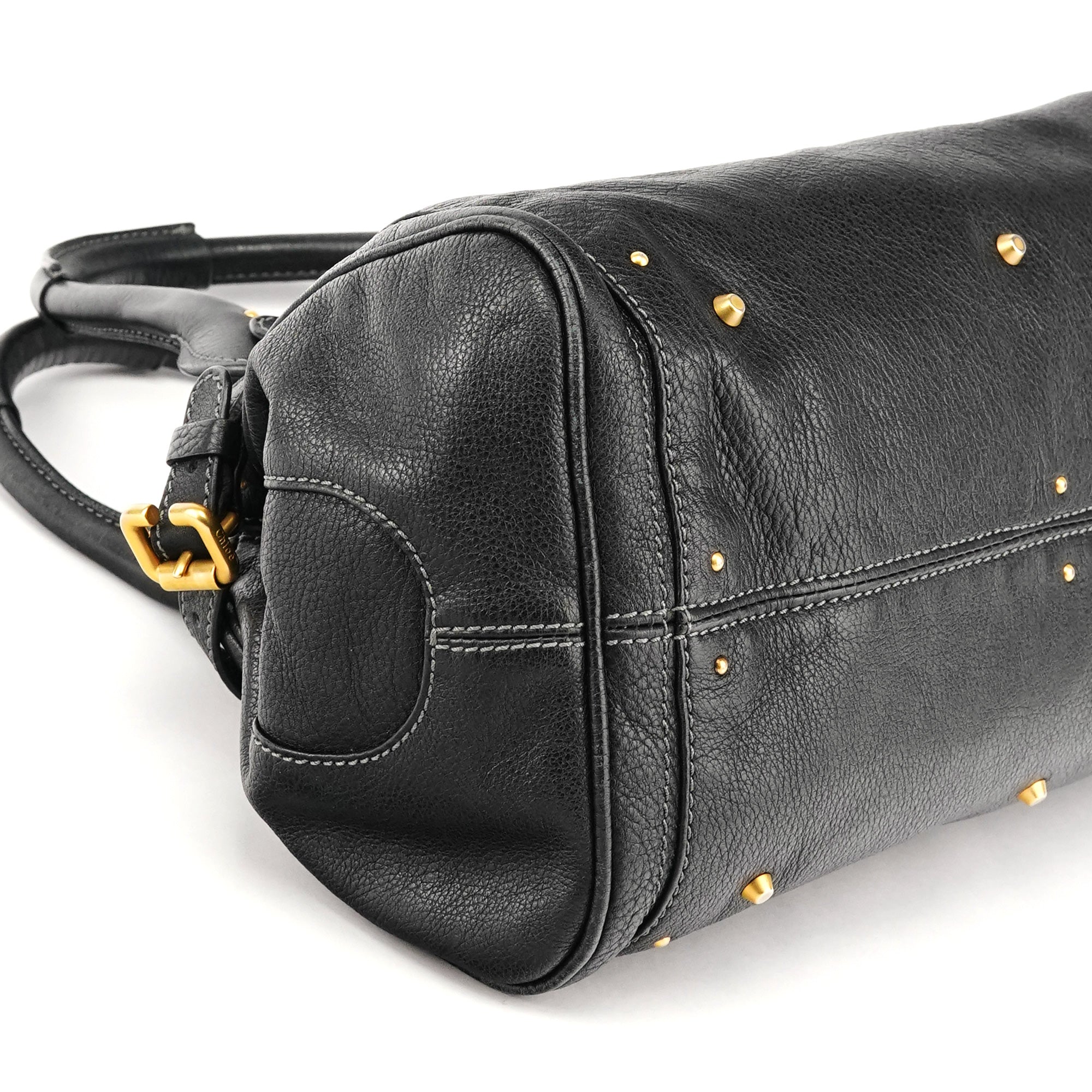 Chloe Black Leather Paddington Shoulder Bag